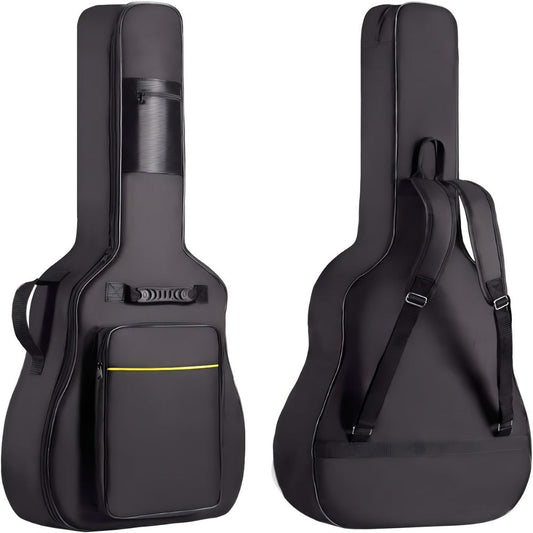 38 39 40 41 Inch Guitar Backpack Acoustic Guitar Bag 0.3 Inch Thick Padding Dual Adjustable Shoulder Strap Guitar Case Gig Bag with Back Hanger Loop product image