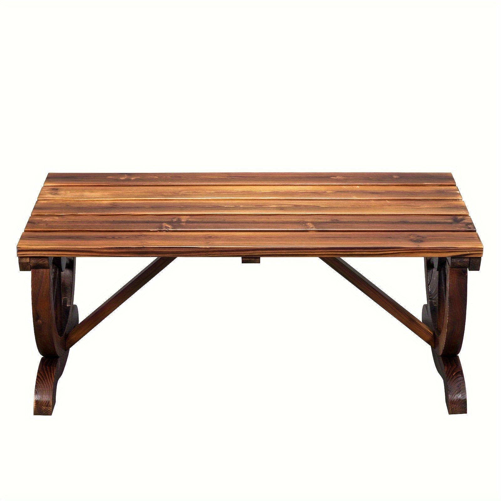 Wood Bench shown in the Carbonized Color option