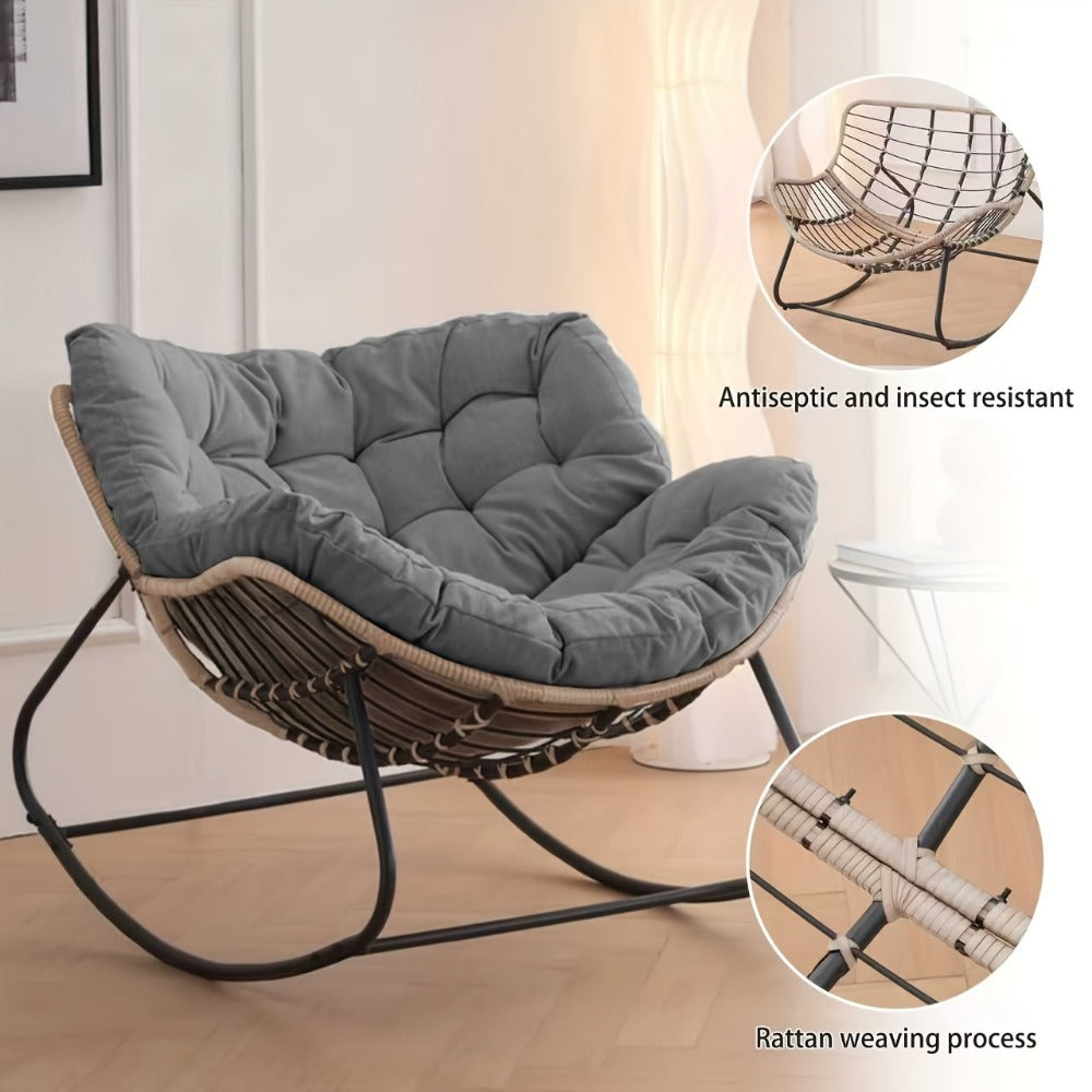 38.6-Inch Rocking Chair for Comfortable Everyday Seating in Living Room detail image - detail view 5