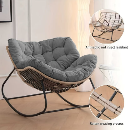 38.6-Inch Rocking Chair for Comfortable Everyday Seating in Living Room detail image - detail view 5