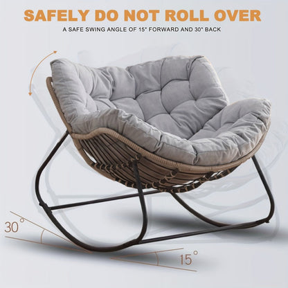 38.6-Inch Rocking Chair for Comfortable Everyday Seating in Living Room detail image - detail view 7