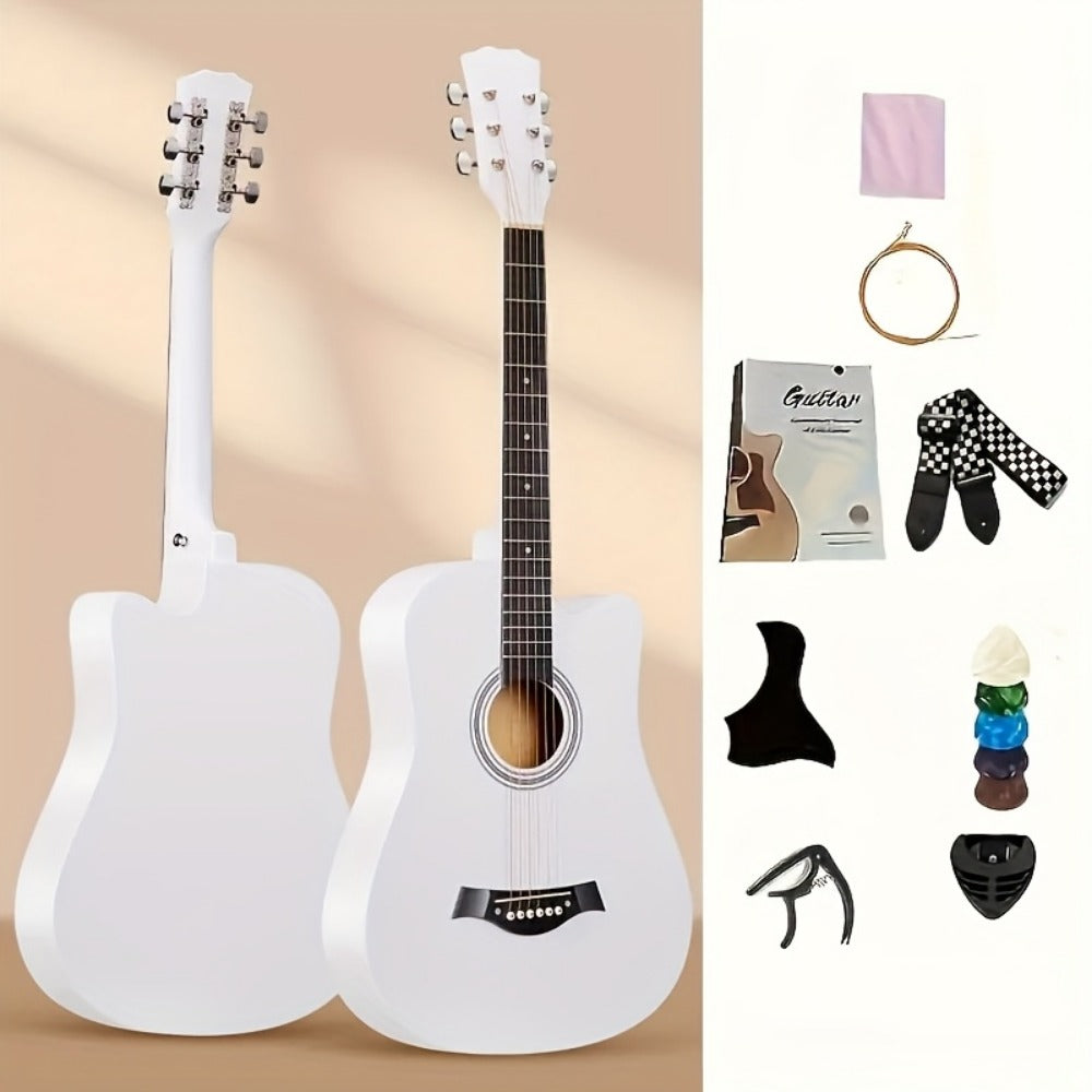 38-Inch Matte Acoustic Guitar Kit with Gig Bag and Accessories detail image - detail view 8