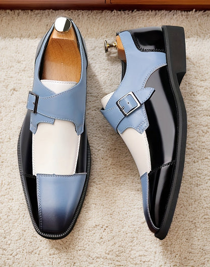 Men's Loafers & Slip-Ons - Color Blocked & Metal Buckle 120933