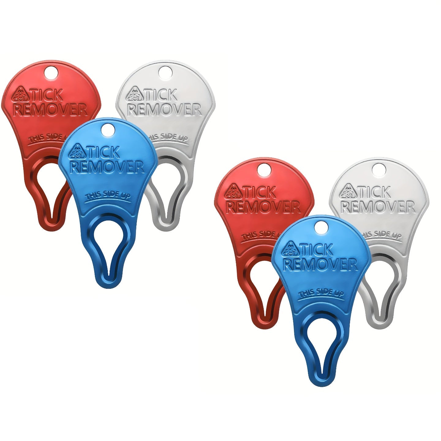 Tick Remover Tool Aluminum - Safe Quick Tick Removal for Dogs Cats Pets Animals & Humans, Essential Outdoor Camping Hiking Tick Hook, Available as Single or 2-Pack