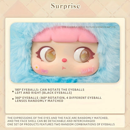 Kawaii Rabbit Plush Toy with Detachable Face — Soft Bunny Stuffed Animal Collectible for Girls Teens Adults | Unique Birthday Valentine's Day Christmas Holiday Gift | Room Decor Shelf Display