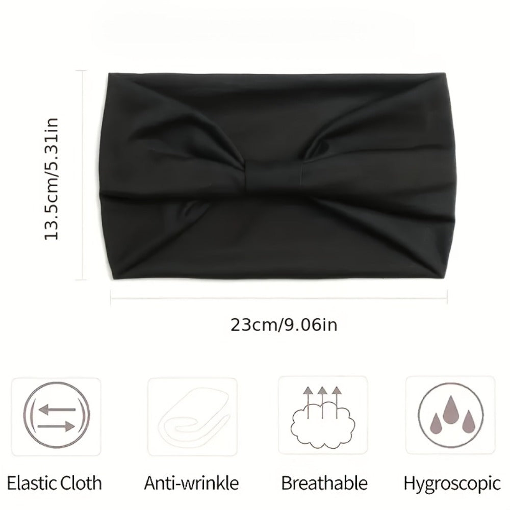 Stretchy Headbands 20 Pack for Women & Men – Soft Sweat-Wicking Non-Slip Elastic Turban Knot Hair Wraps Breathable Solid Colors for Yoga Running Gym Workout Daily Fashion Bulk Set