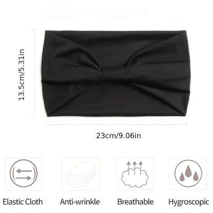 Stretchy Headbands 20 Pack for Women & Men – Soft Sweat-Wicking Non-Slip Elastic Turban Knot Hair Wraps Breathable Solid Colors for Yoga Running Gym Workout Daily Fashion Bulk Set