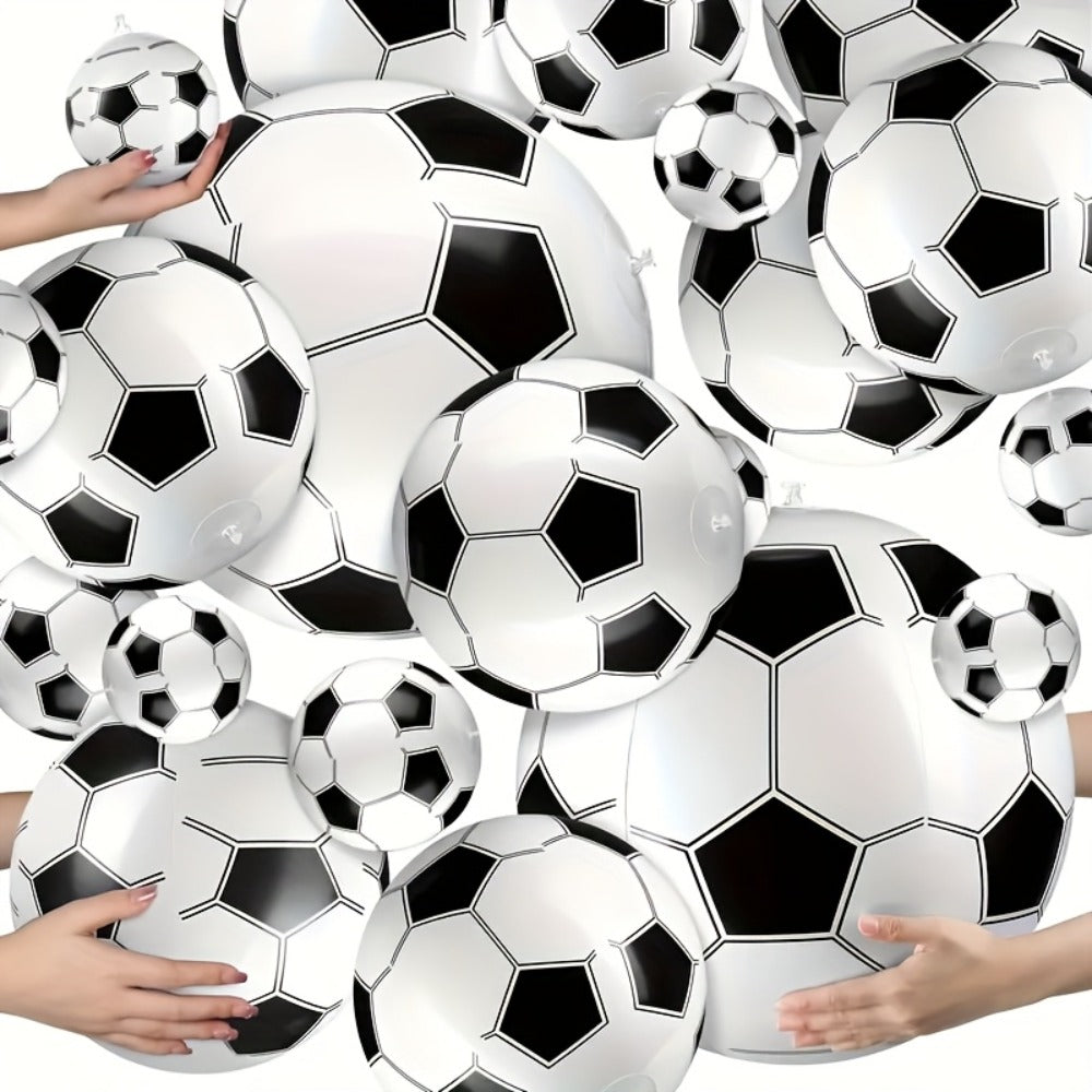 Bulk Inflatable Soccer Balls 16 Inch Colorful Outdoor Footballs Set of 4 8 or 12 for Pool Party Beach Soccer Kids Sports Birthday Field Day Summer Games