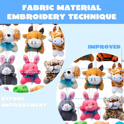 Mini Sea Animal Plush Toys Bulk 24 Pack – Stuffed Ocean Animal Keychain Set for Party Favors, Pinata Fillers, Goodie Bag Stuffers, Easter Basket Fillers, Classroom Prizes, Birthday Christmas Gifts for Kids