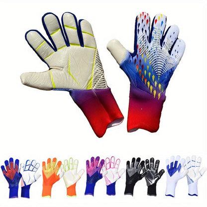 Silicone Grip Goalkeeper Gloves with Superior Traction - Available in 6 Colors & 5 Sizes, Professional Soccer & Rugby Goalie Gloves for Men Women Youth, High-Performance Finger Protection Sports Gloves