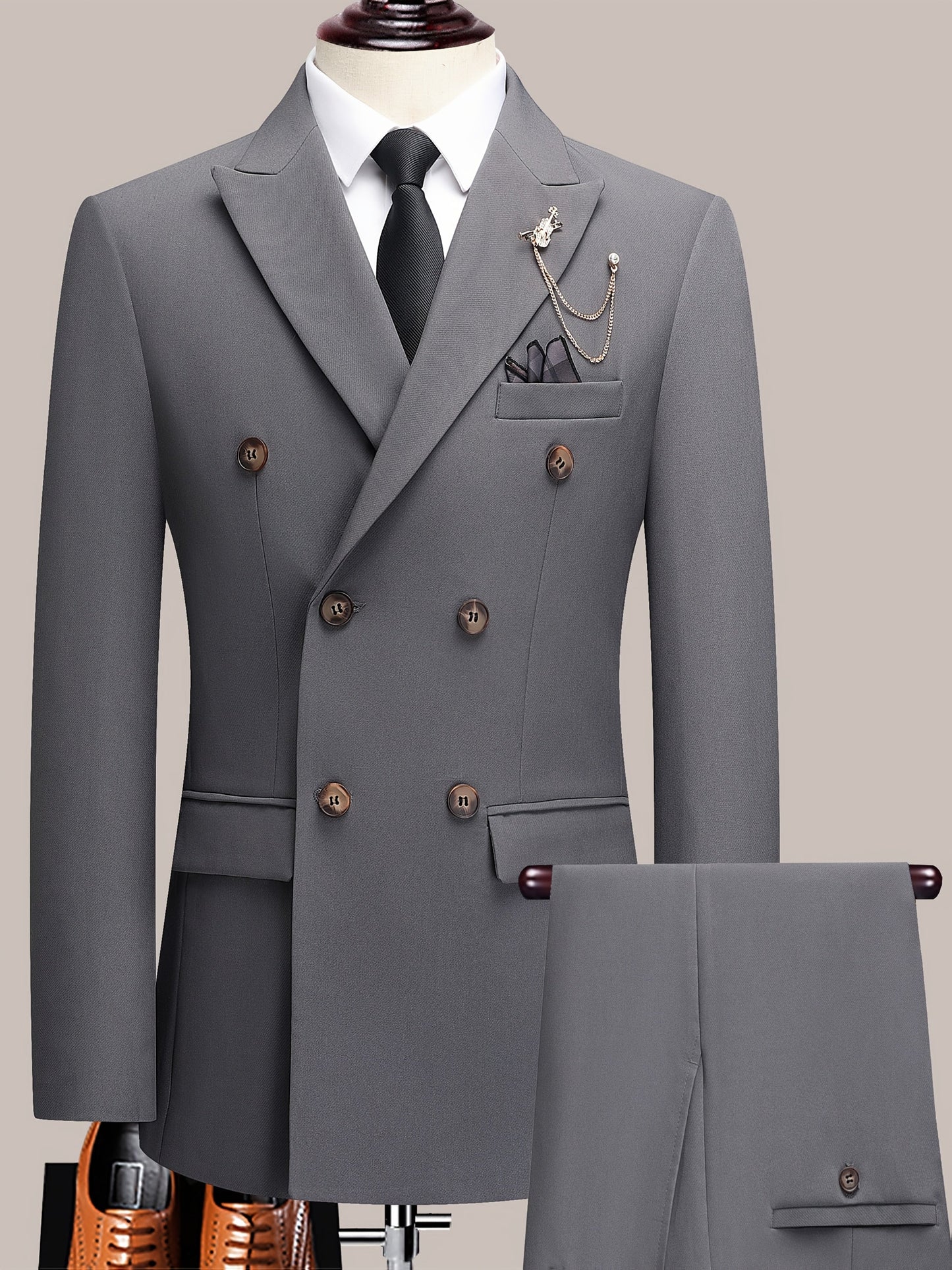 Men's Suit Set - Tailored Formal Style 031845