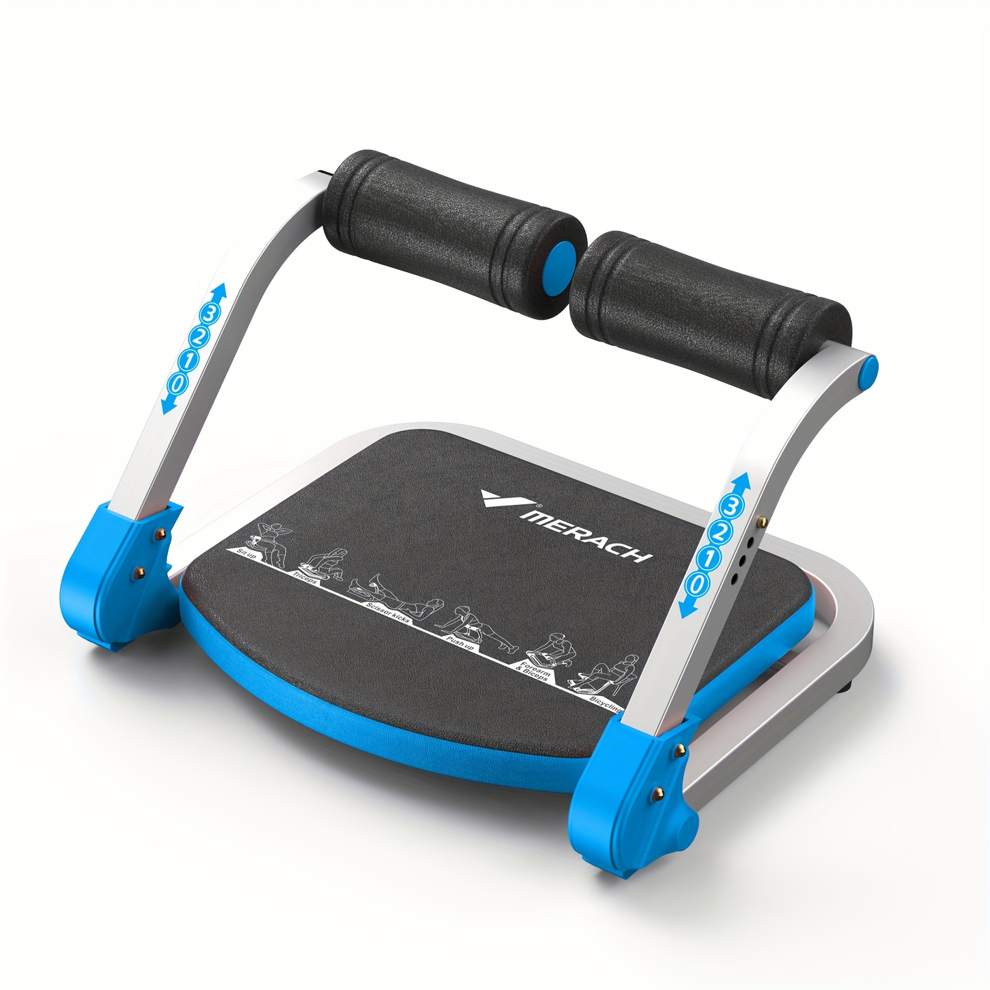 Ab Trainer Abdominal Machine – Multifunctional Core Strength Trainer for Home Gym, Waist Slimming & Belly Fat Workout, Adjustable Ab Roller Exercise Equipment for Men & Women, Red & Blue Available