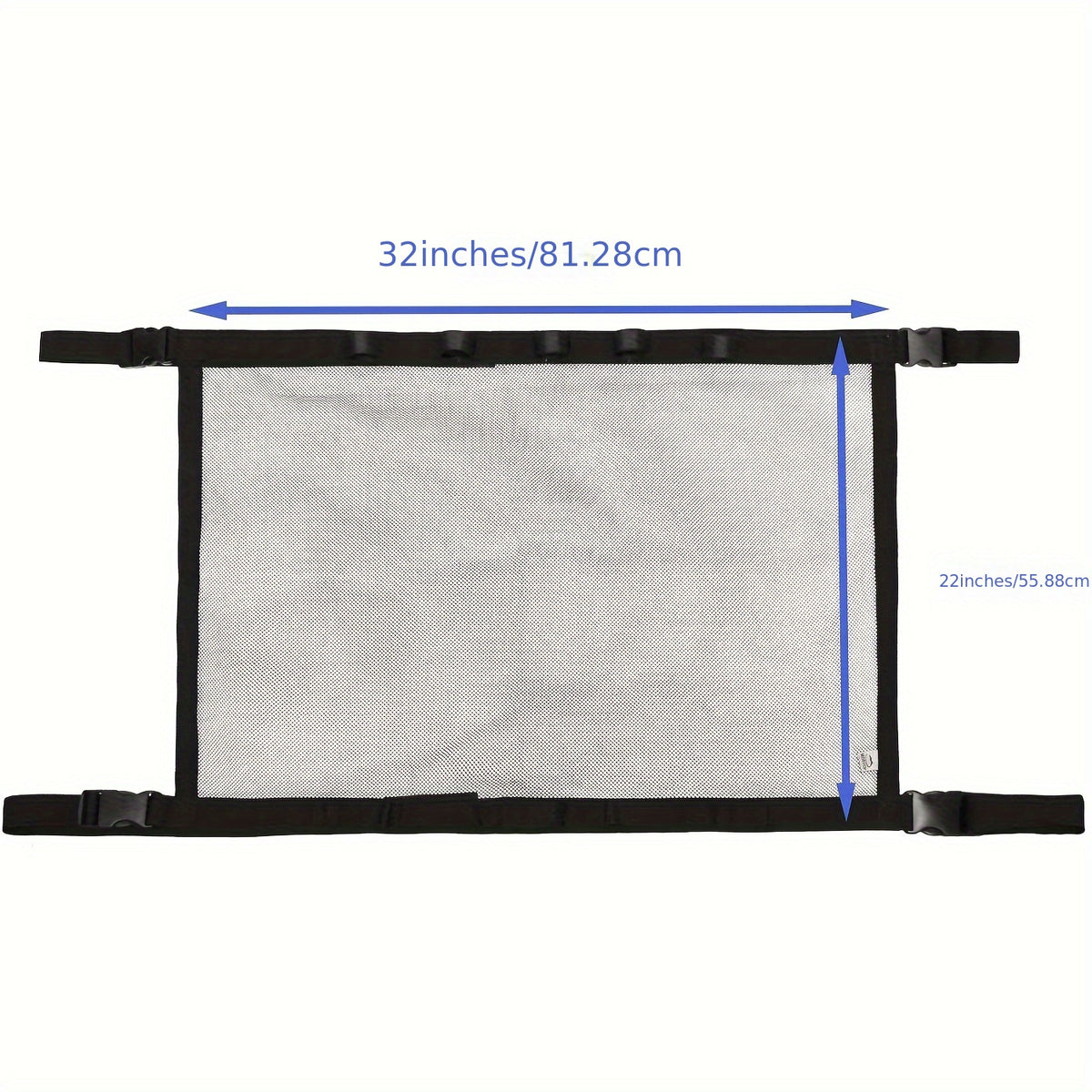 Durable Car Ceiling Mesh Organizer - Easy Install, Space-Saving, Adjustable Straps for SUV, Truck, Van - Fishing Rods Fabric Vehicle Roof Storage Net for Fishing Rods, Ski Poles And Long Gear, Easy Installation.