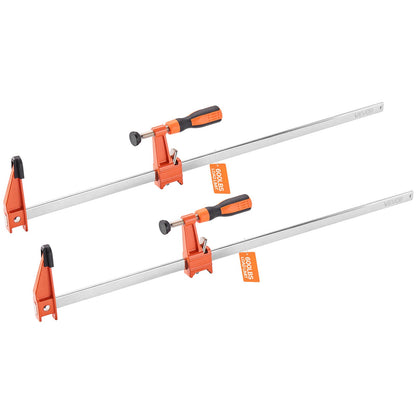 Bar Clamps for Woodworking F Clamp Set – 24" & 36" Cast Iron Jaw, 600 LB Load, Lockable Slide Bar, 2 or 4-Pack for Furniture Assembly, Glue-Ups & Wood Joining Projects