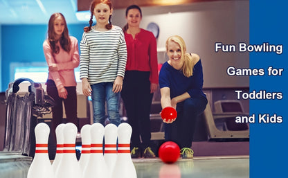 Kids Glow Bowling Set 12 Piece Light-Up Pins & Balls 10 Pins 2 Balls 7.87 Inch Indoor Outdoor Toddler Game Active Play Birthday Gift Boys Girls Ages 3+