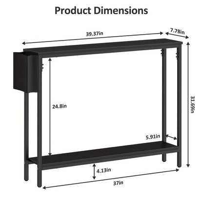 Console Table shown in the Black option