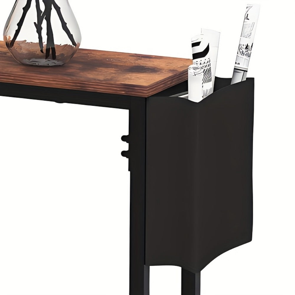 39.4-Inch Solid Wood Console Table, Hallway Accent Table for Entryway detail image - detail view 11