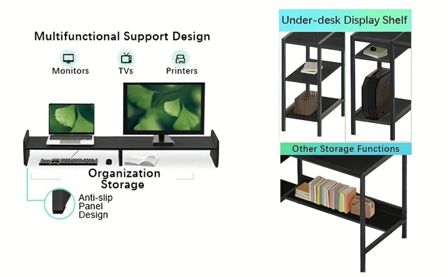 39-Inch Computer Desk, Writing and Study Desk for Home Office detail image - detail view 15