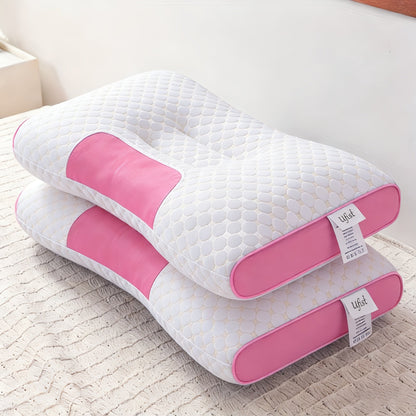Neck Support Pillows 2 Pack Ultra Soft Premium Bed Pillows with Removable Machine Washable Covers Breathable Fabric for Deep Sleep Bedroom Home Decor Multiple Colors