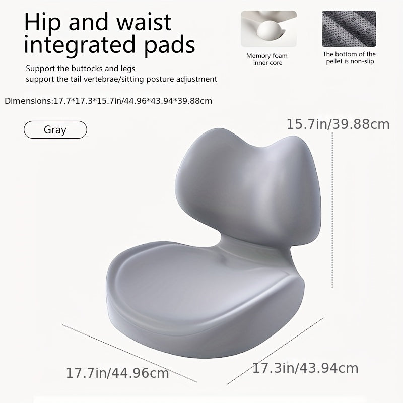 Ergonomic Seat Cushion for Tailbone & Lumbar Pain Relief - Memory Foam L-Shaped Car & Office Chair Cushion for Truck Drivers & Long Sitting