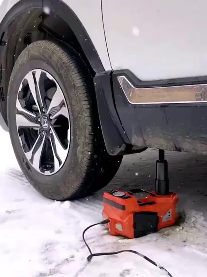 Electric Car Jack | 5 Ton/11023 LBS | Hydraulic Jack Lift with Electric Impact Wrench, Built-in Inflatable Pump, And LED Light | for SUV MPV Sedan Truck | Garage Repair