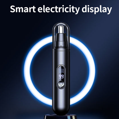 Nose Hair Trimmer Electric Painless 3-in-1 USB Rechargeable with LED Display – Trims Nose Ear Hair Eyebrows Waterproof Grooming Device for Men Women
