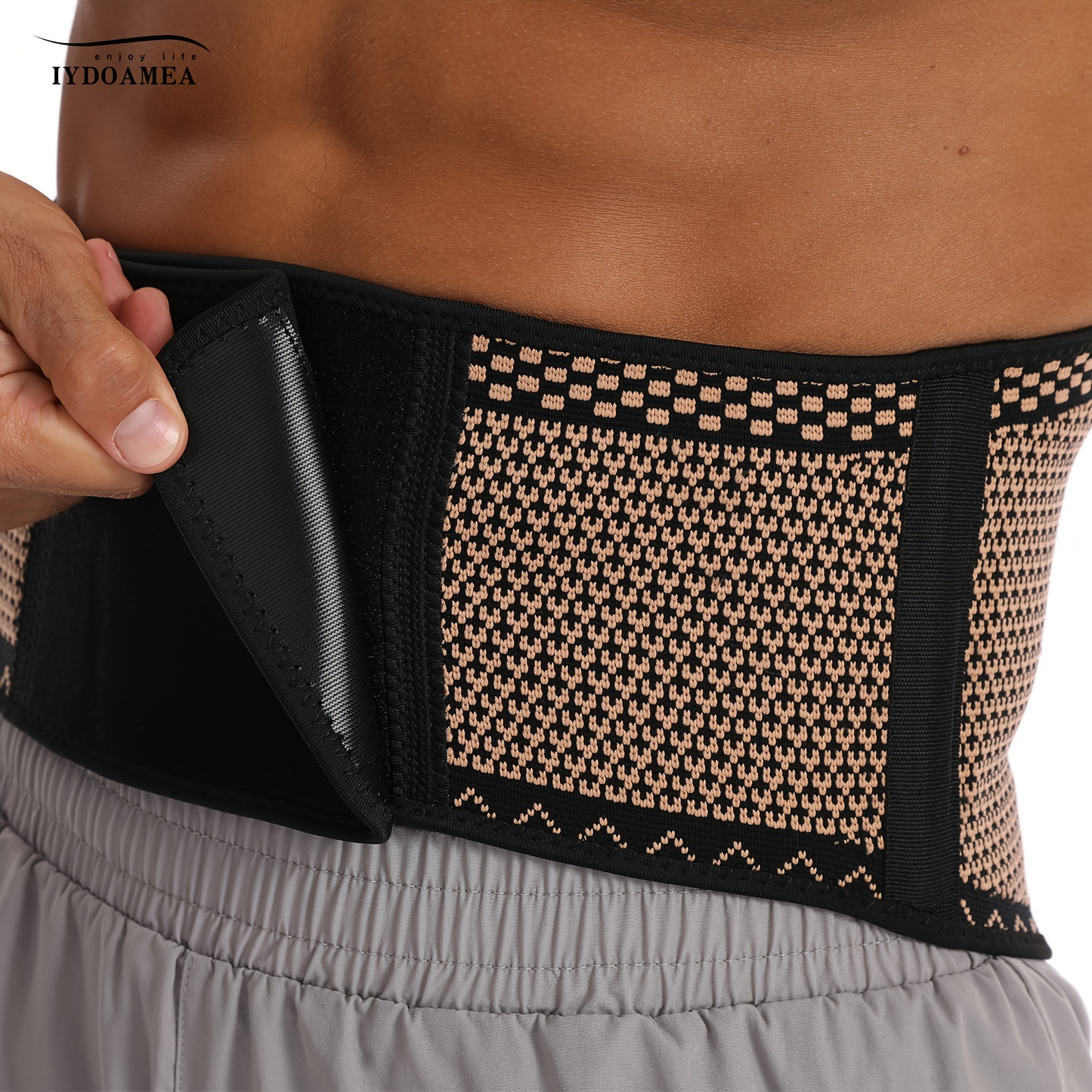 Lumbar Support Belt with Copper Compression – Breathable Lower Back Brace for Men & Women, Adjustable Hook-Loop Waist Support for Heavy Lifting Work Workout Gym, S to 4XL