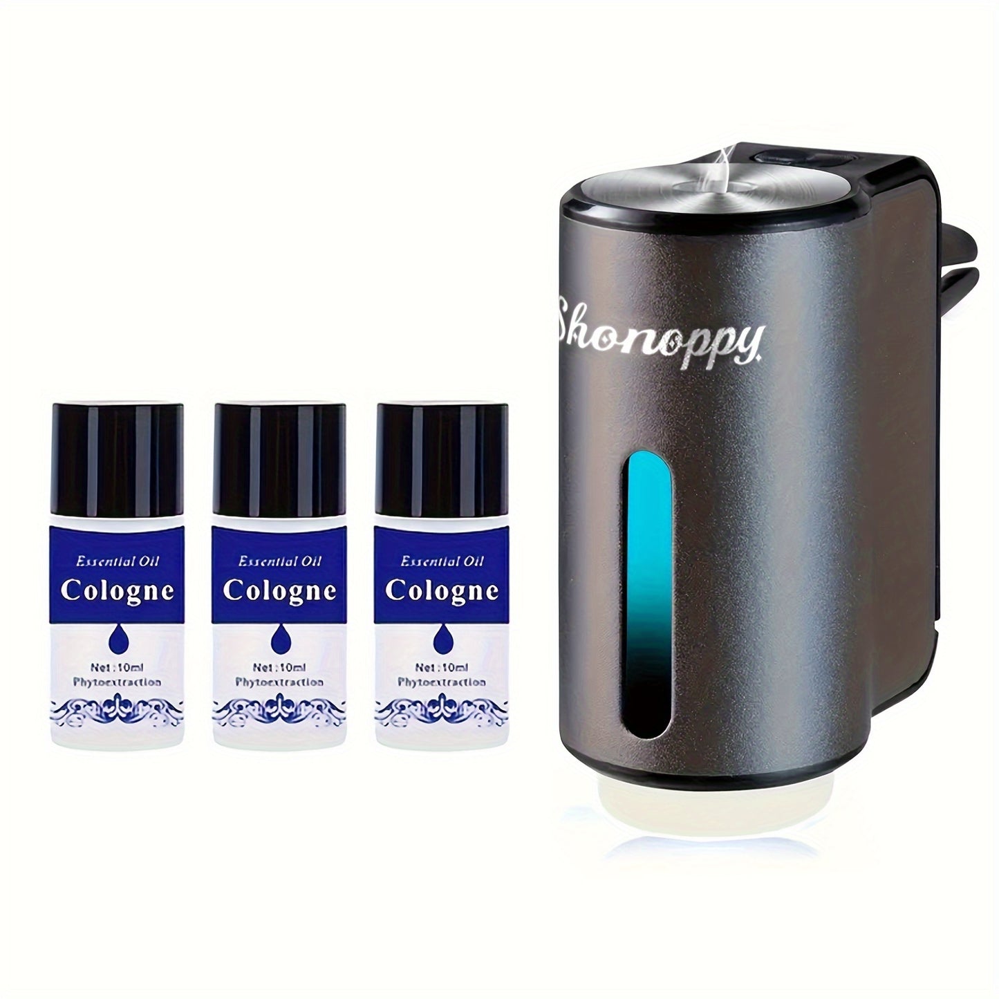 (Accessory 3/10/20 Bottles 0.34oz Essential Oils Sold Separately)Smart Car Air Freshener Aroma Diffuser with 3/6/10/20pcs Essential Oils, Premium Quality, Compact Design, for Car Experience