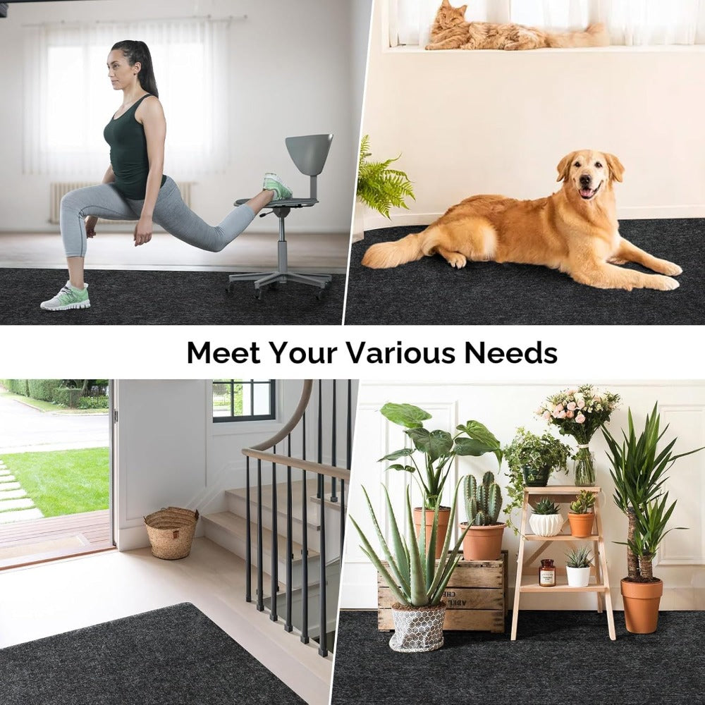 Garage Floor Mat Heavy Duty Oil-Absorbing Non-Slip – Waterproof Washable Workshop Mat for Cars, Trucks, SUVs & Motorcycles, Extra Large 100×180cm or 200×300cm, Trimmable Felt