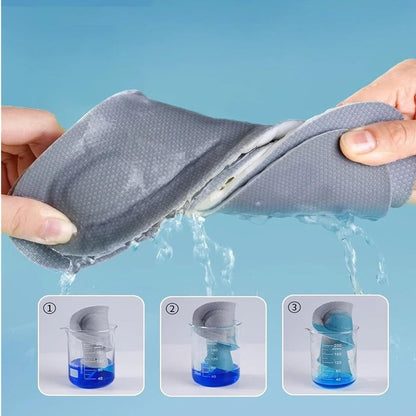 Memory Foam Insoles 3 Pairs - 4D High Elasticity Shoe Inserts for Men and Women, Breathable Comfort Insoles for Work, Sports, Walking, Standing All Day