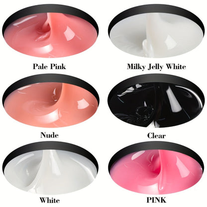 Builder Gel for Nail Extensions 150g Apex Strengthening Kit 13 Shades Clear White Pink Nude Milky Jelly Salmon UV LED Cure Professional Salon Home DIY Manicure Nail Art Women