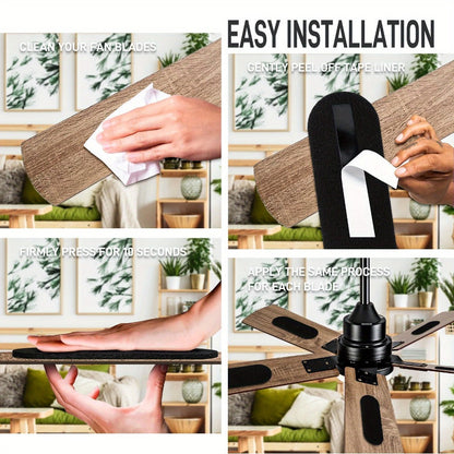 Ceiling Fan Blade Air Purifier Filters 30Pcs | Activated Carbon Odor & Dust Eliminator Pads | Home Kitchen Bedroom Office Indoor Air Quality Improvement