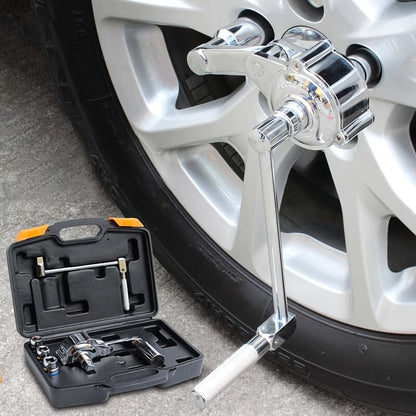 Torque Multiplier Wrench Set 1:16 400NM Lug Nut Remover – 1/2 Drive Labor-Saving Tire Changing Kit with 17mm 19mm 21mm Sockets, Lug Nut Removal Tool for Most Vehicles