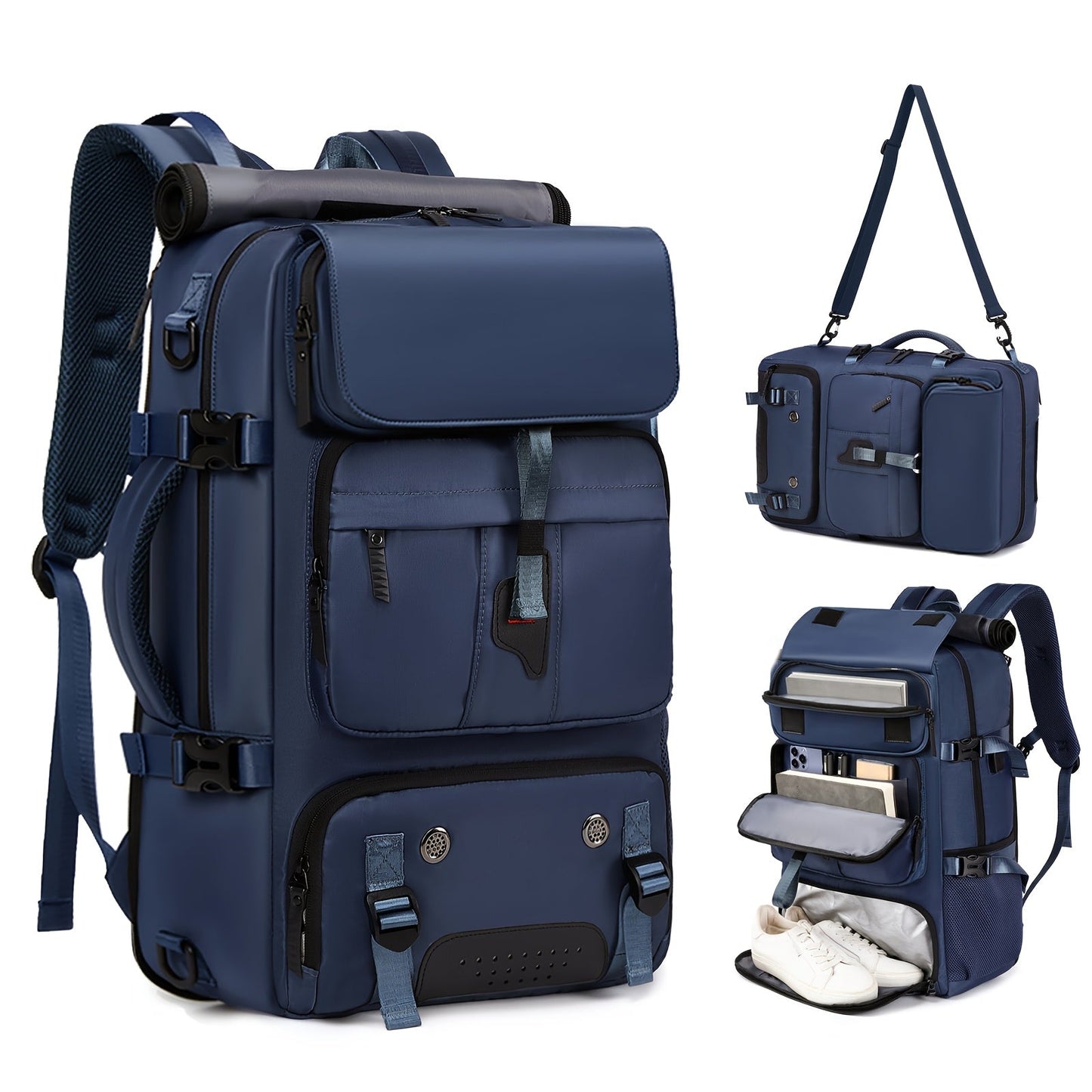 Large Capacity Laptop Backpack with Shoe Compartment & USB Charging Port – Waterproof Soft Shell Daypack for Men & Women, Multi-Functional Travel Rucksack for Business, College & Daily Commute, Multiple Colors Available