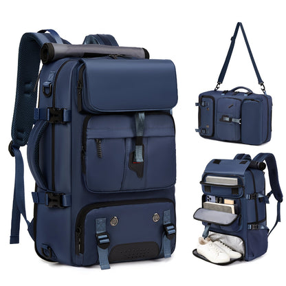 Large Capacity Laptop Backpack with Shoe Compartment & USB Charging Port – Waterproof Soft Shell Daypack for Men & Women, Multi-Functional Travel Rucksack for Business, College & Daily Commute, Multiple Colors Available