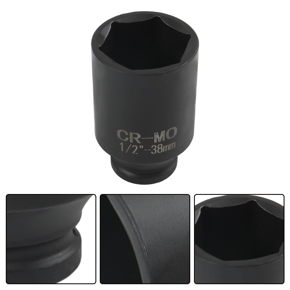 Deep Impact Socket Set 9pcs 29-38mm – 1/2" Drive Metric Axle Hub Nut Sockets for Installation & Removal, Heavy-Duty Plastic Construction, Auto Wheel Bearing & Hub Repair Tool