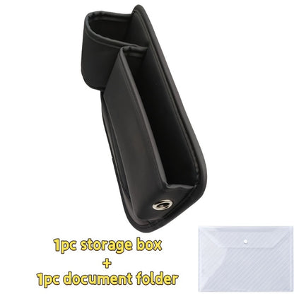 Car Seat Gap Organizer PU Leather – Side Filler Storage Box with Phone, Card, Key & Cup Holder, Non-Slip, Universal Fit, Front Seat Gap Pocket, 1pc or 2pc Set