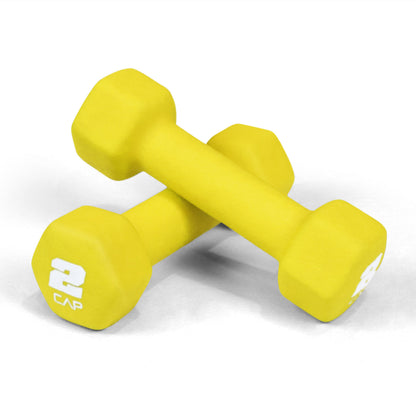 Neoprene Dumbbells Pair with Non-Slip Hex Shape – Color-Coded Hand Weights for Women & Men, Strength Training, Home Gym & Aerobics – 2LB to 15LB Available in Yellow, Green, Red, Blue & Gray