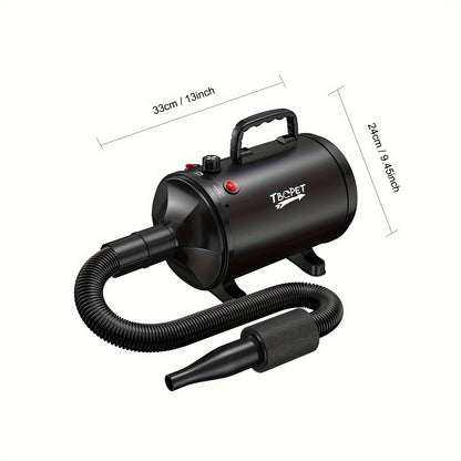 Dog Hair Dryer 3800W High Power - Professional Pet Grooming Blow Dryer with Adjustable Speed & Temperature Control, 4 Nozzles for Dogs & Cats, Easy to Use & Clean