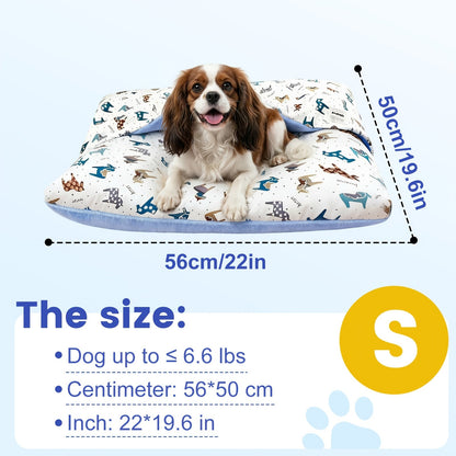 Breathable Washable Dog Bed Mattress – All-Season Pet Mat with Removable Cover & Non-Slip Bottom for Small, Medium & Large Dogs | Cute Animal Patterns