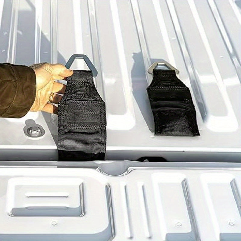 EZ Bed Tie-Downs (2pcs) - Heavy-Duty Truck Bed Anchors | Up to 100 Lbs Tensile Strength | Secure Cargo Straps, Ratchet Straps, Tie-Down Straps | Compatible with Pickup Trucks, Trailers, SUVs | Easy Installation | Truck Bed & Trailer Accessories | R