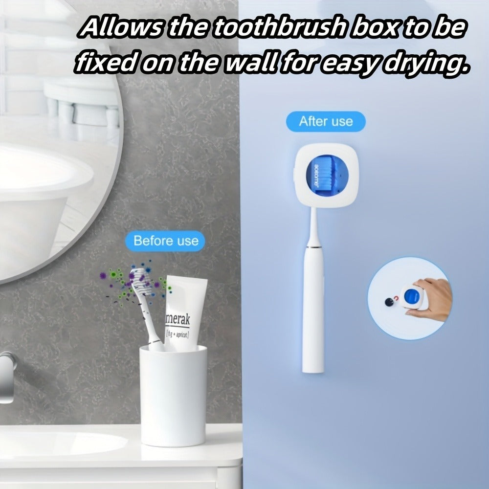 Toothbrush Case USB Rechargeable – 200mAh Battery Compact Portable Toothbrush Protective Cover for Travel, Perfect Gift for Family & Friends on Christmas, Mother's Day & Father's Day, 4 Colors