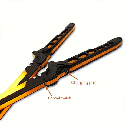 LED Samurai Sword Cyberpunk Glowing Katana 80cm – Acrylic Light-Up Blade for Halloween Costume Party Cosplay Sci-Fi Anime Props, Rechargeable Cool Gift for Teens & Adults, 5 Colors
