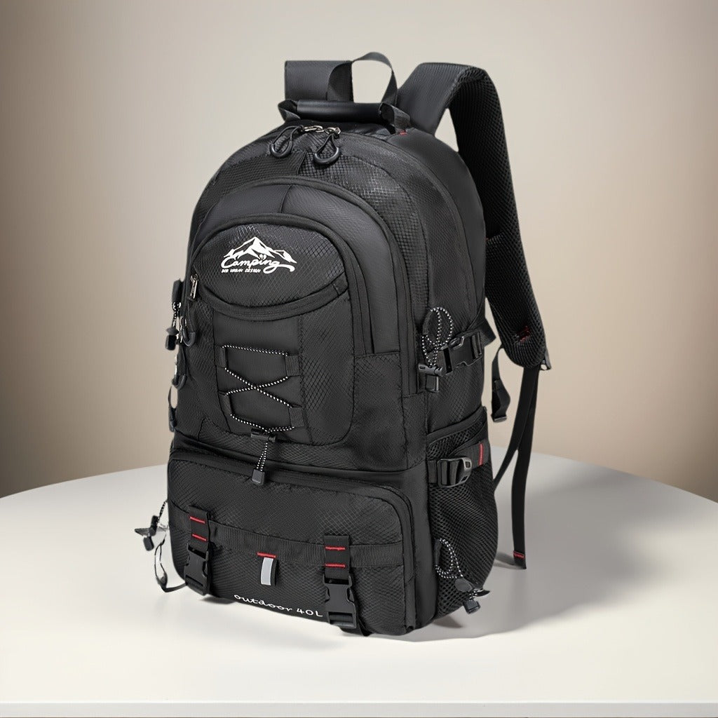 Hiking Backpack Large Capacity for Men & Women – Lightweight Durable Polyester Travel Pack with Adjustable Shoulder Straps, Ideal for Camping, Outdoors & Commuting