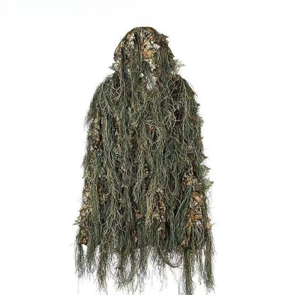 Leaf Camouflage Ghillie Cloak – Lightweight Camo Suit for Hunting, Bird Watching, Wildlife Photography, Tactical Training & Halloween Costume | 2 Sizes