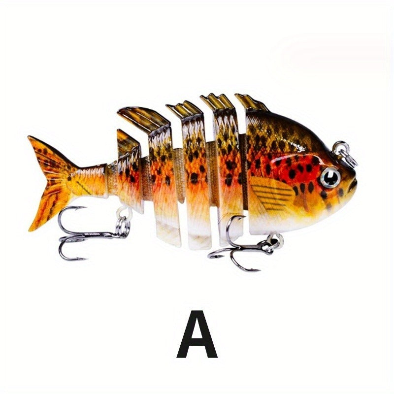 Fishing Lure Set 3pcs Realistic 6-Section Swimbait – Multi-Jointed Hard Bait for Bass, Trout, Pike & Freshwater Fish | Lifelike Swimming Action Crankbait Fishing Tackle