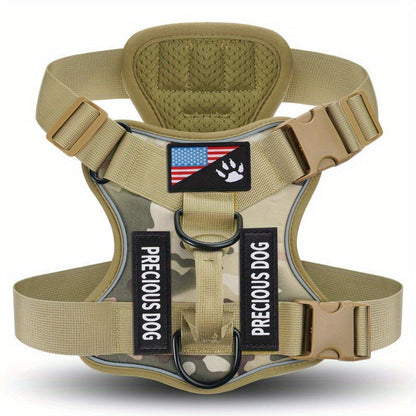 Reflective No-Pull Dog Harness with Patches – Adjustable Soft Mesh Vest Harness for Small, Medium & Large Dogs | S, M, L, XL