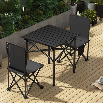 Folding Camping Table with Storage Bag – Large Portable Outdoor Picnic Table for Camping, BBQ, Garden, Backyard & Self-Driving Tours, Lightweight Foldable Car Picnic Table for Family Outdoor Use
