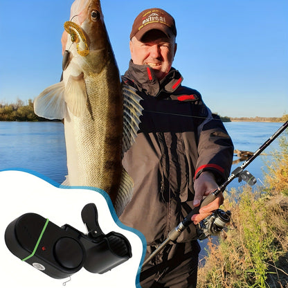 Fishing Bite Alarm Bell 4pcs Set with Sound Alert and Light Indicator, Sensitive Fish Hook Alarm for Fishing Rod Night Fishing Carp Fishing, No Battery Required