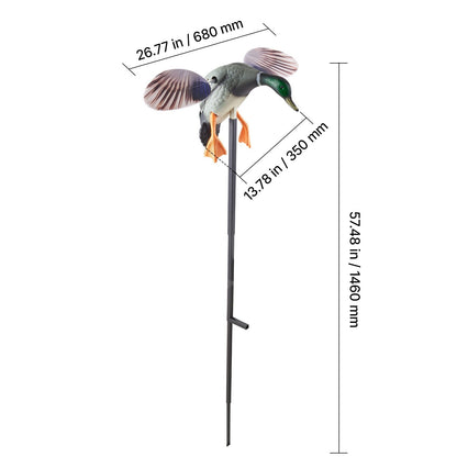 Remote Control Duck Decoy with Spinning Wings – 120M Infrared RC Realistic Teal Hunting Decoy | Bionic Motion Wing Flapping, Head Turning & Water Gliding | HDPE Weatherproof, 13-Hour Battery Life